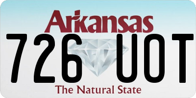 AR license plate 726UOT