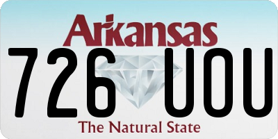 AR license plate 726UOU