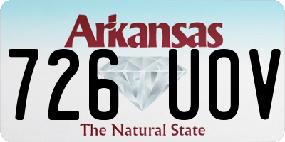 AR license plate 726UOV