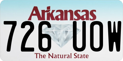 AR license plate 726UOW