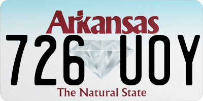 AR license plate 726UOY