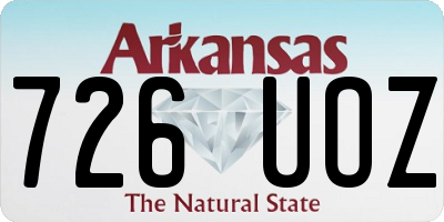AR license plate 726UOZ