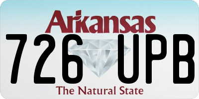 AR license plate 726UPB