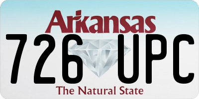 AR license plate 726UPC
