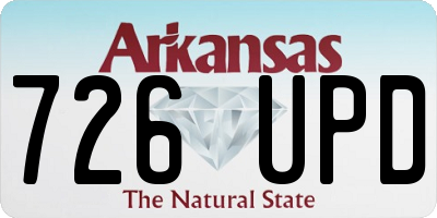 AR license plate 726UPD