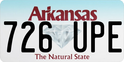 AR license plate 726UPE