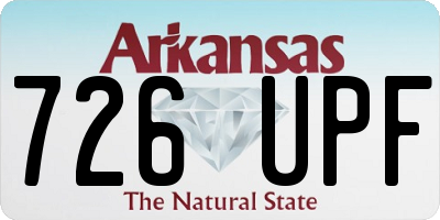 AR license plate 726UPF