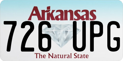 AR license plate 726UPG