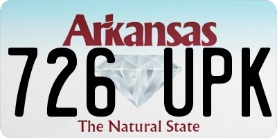 AR license plate 726UPK