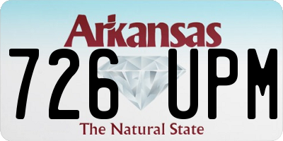 AR license plate 726UPM