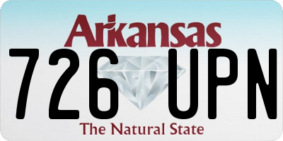 AR license plate 726UPN