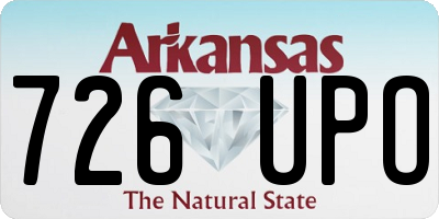 AR license plate 726UPO