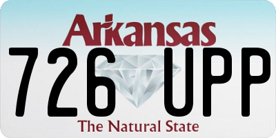 AR license plate 726UPP