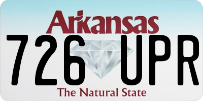 AR license plate 726UPR