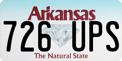 AR license plate 726UPS