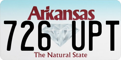 AR license plate 726UPT