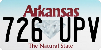 AR license plate 726UPV