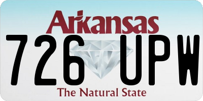 AR license plate 726UPW