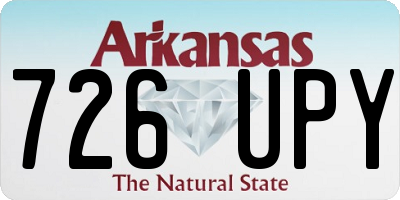 AR license plate 726UPY
