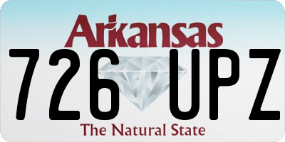 AR license plate 726UPZ