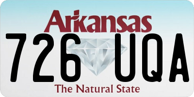 AR license plate 726UQA