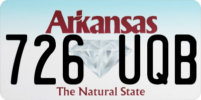 AR license plate 726UQB