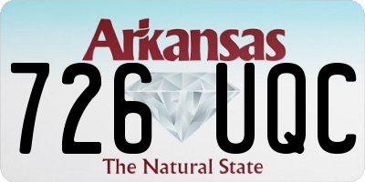 AR license plate 726UQC