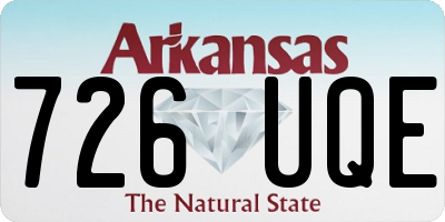 AR license plate 726UQE