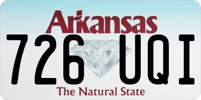 AR license plate 726UQI
