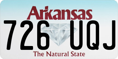 AR license plate 726UQJ