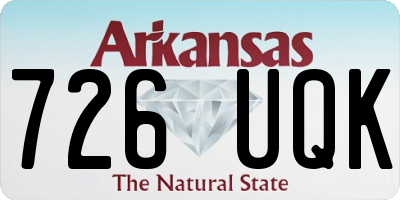 AR license plate 726UQK