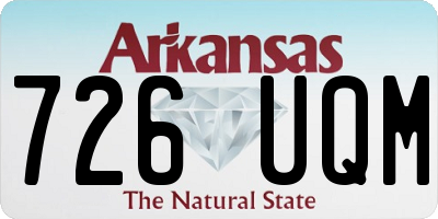 AR license plate 726UQM
