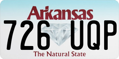 AR license plate 726UQP