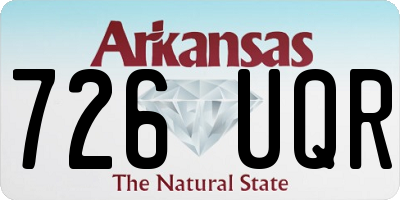 AR license plate 726UQR