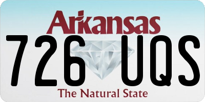 AR license plate 726UQS