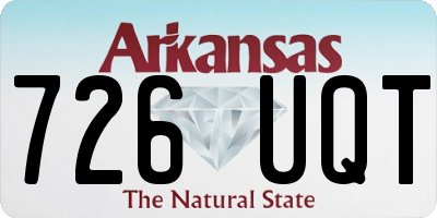 AR license plate 726UQT