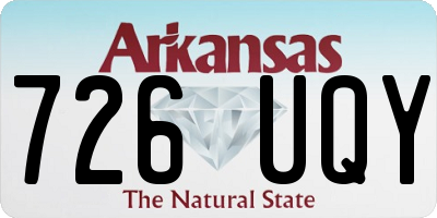 AR license plate 726UQY