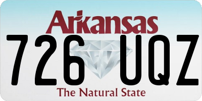 AR license plate 726UQZ