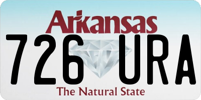 AR license plate 726URA