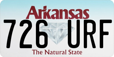 AR license plate 726URF