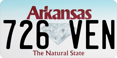 AR license plate 726VEN