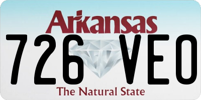 AR license plate 726VEO