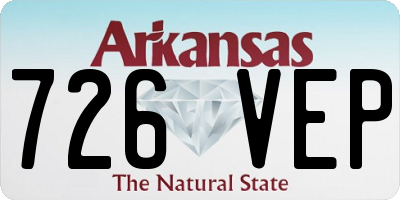 AR license plate 726VEP