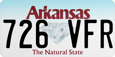 AR license plate 726VFR
