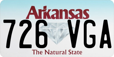 AR license plate 726VGA