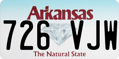 AR license plate 726VJW