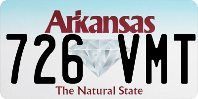 AR license plate 726VMT
