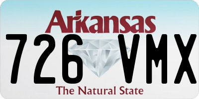 AR license plate 726VMX