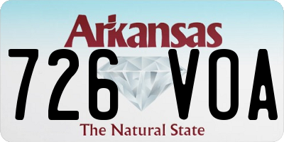 AR license plate 726VOA