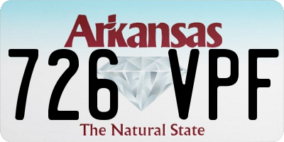 AR license plate 726VPF